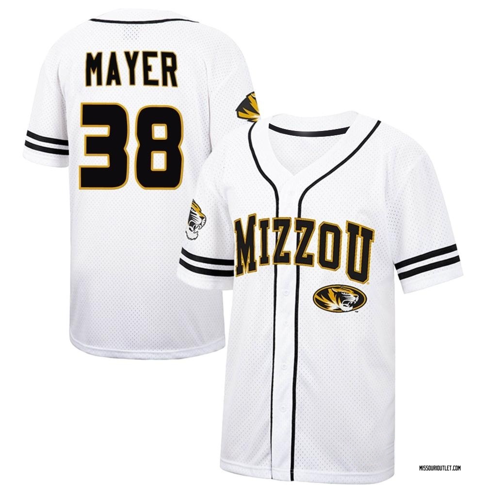 Men's Bryce Mayer Missouri Tigers Replica Colosseum Free Spirited Baseball Jersey - White/Black