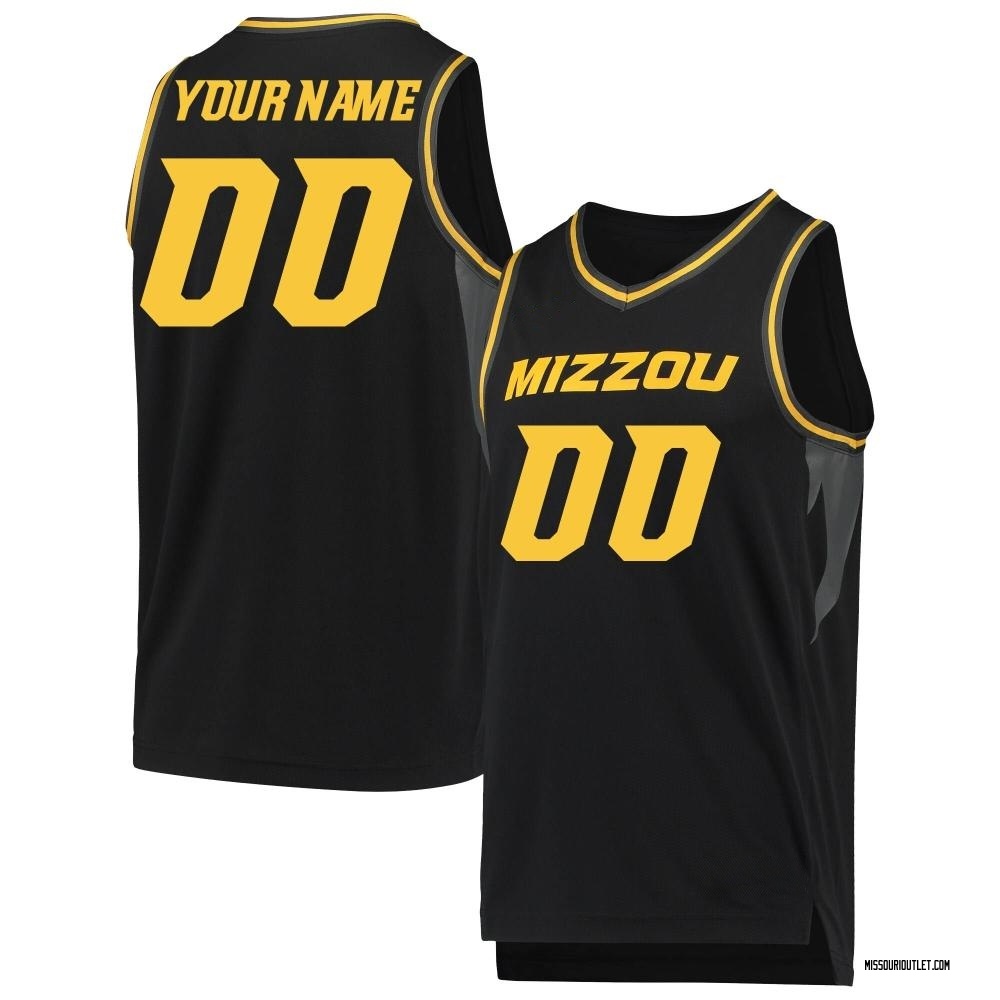 Men's Custom Missouri Tigers Replica Basketball Jersey - Black
