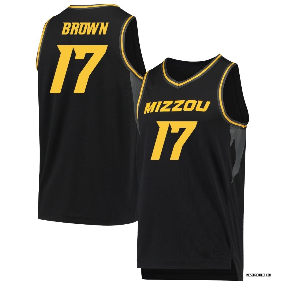 Men's JV Brown Missouri Tigers Replica Basketball Jersey - Black