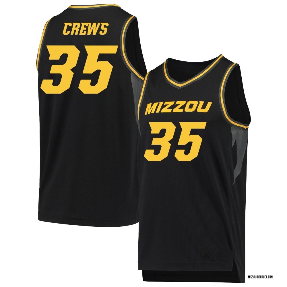 Men's Jacob Crews Missouri Tigers Replica Basketball Jersey - Black