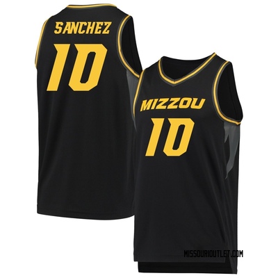 Men's Jeremy Sanchez Missouri Tigers Replica Basketball Jersey - Black