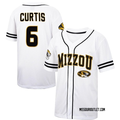 Men's Jeric Curtis Missouri Tigers Replica Colosseum Free Spirited Baseball Jersey - White/Black