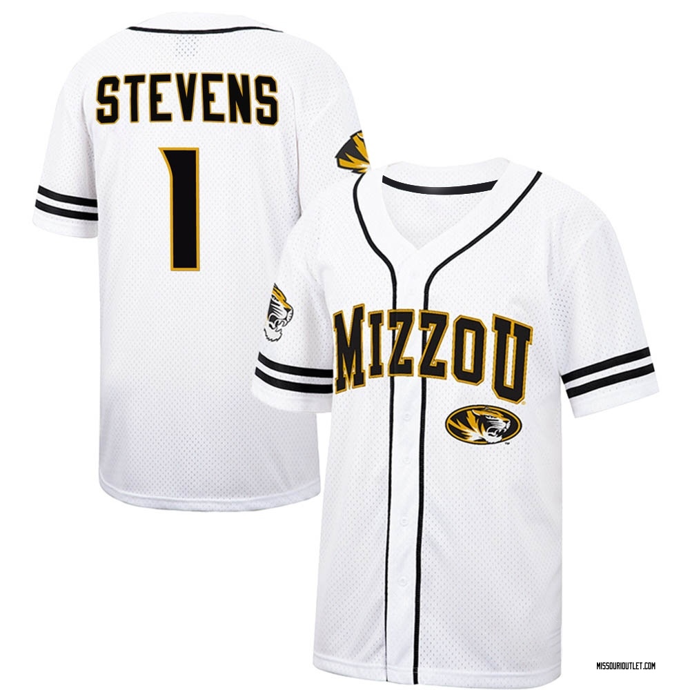 Men's Juju Stevens Missouri Tigers Replica Colosseum Free Spirited Baseball Jersey - White/Black