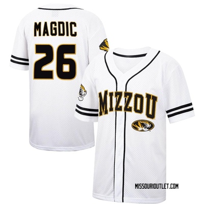 Men's Ryan Magdic Missouri Tigers Replica Colosseum Free Spirited Baseball Jersey - White/Black