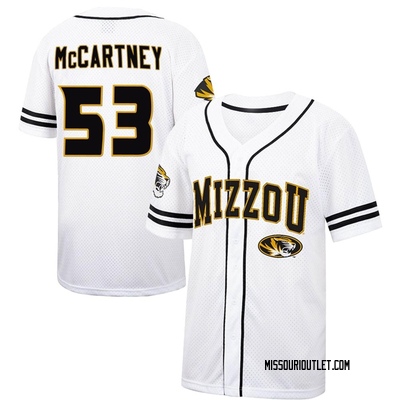 Men's Seth McCartney Missouri Tigers Replica Colosseum Free Spirited Baseball Jersey - White/Black