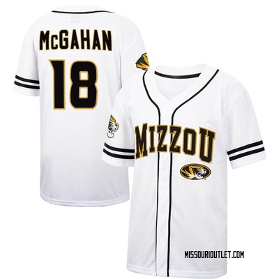 Men's Shea McGahan Missouri Tigers Replica Colosseum Free Spirited Baseball Jersey - White/Black