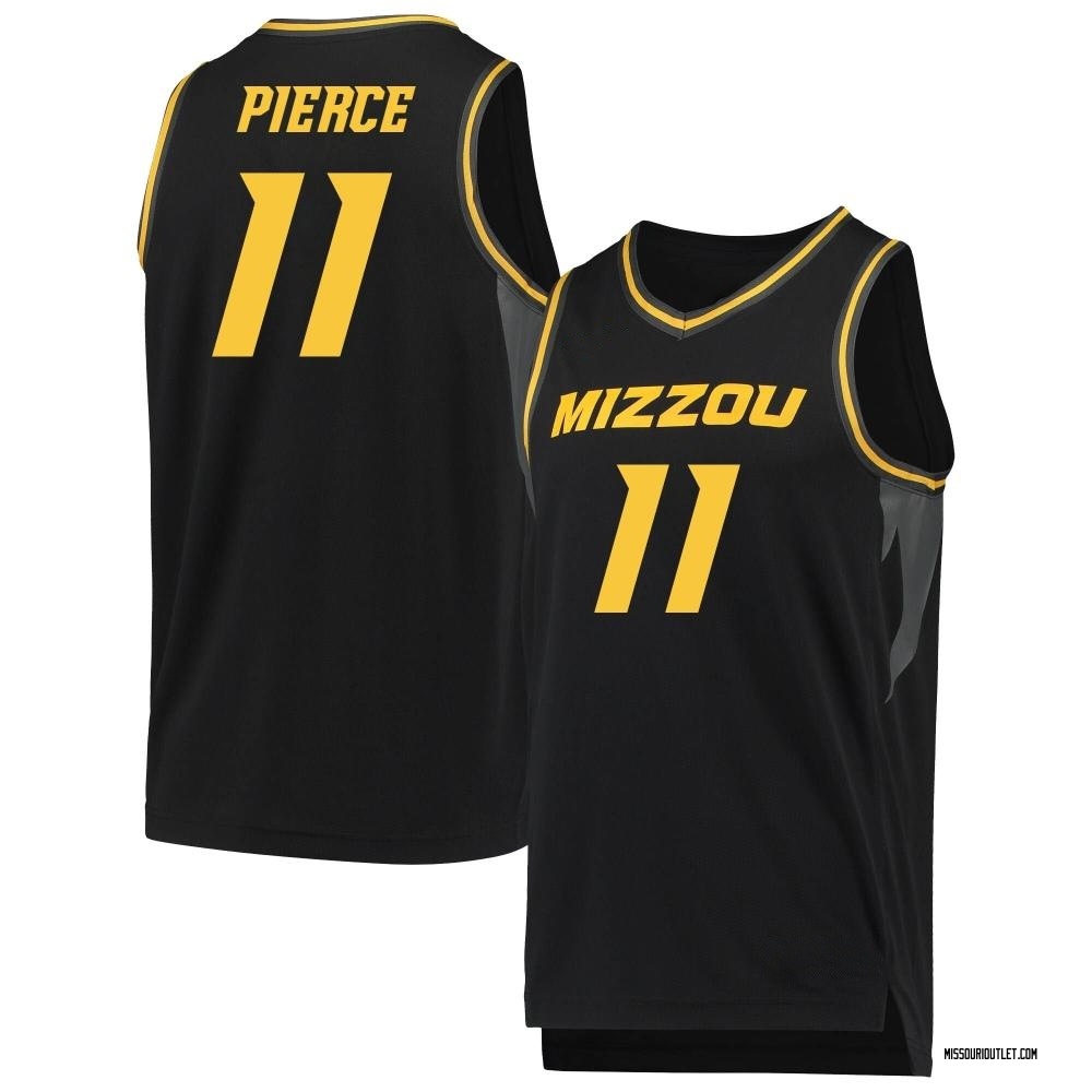 Men's Trent Pierce Missouri Tigers Replica Basketball Jersey - Black