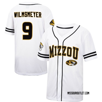 Men's Ty Wilmsmeyer Missouri Tigers Replica Colosseum Free Spirited Baseball Jersey - White/Black