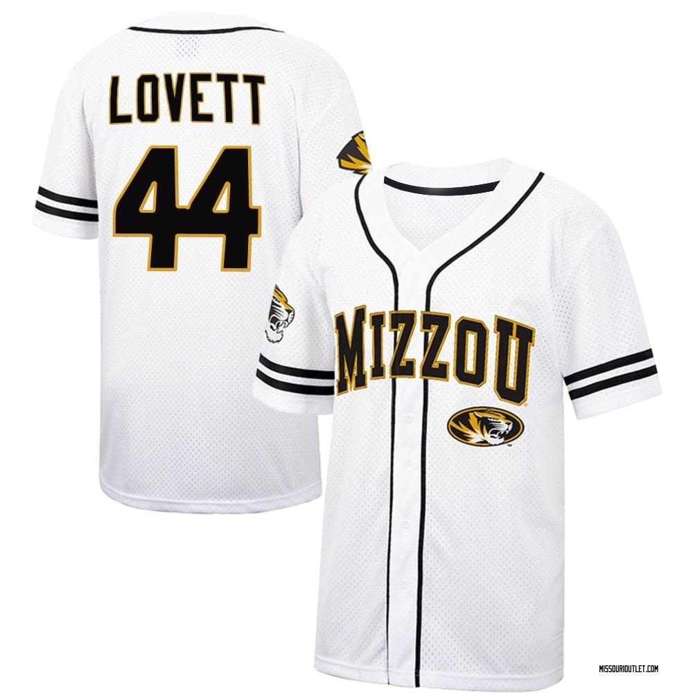 Men's Xavier Lovett Missouri Tigers Replica Colosseum Free Spirited Baseball Jersey - White/Black