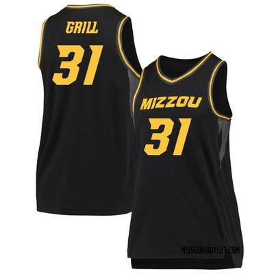 Women's Caleb Grill Missouri Tigers Replica Basketball Jersey - Black
