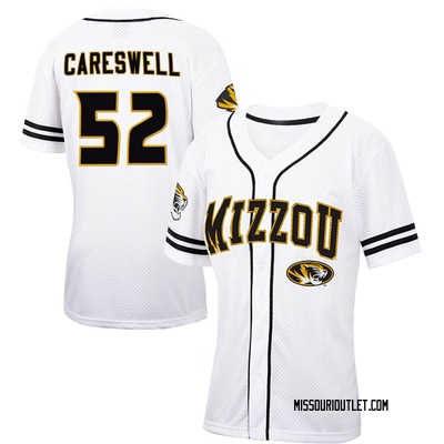 Women's Cam Careswell Missouri Tigers Replica Colosseum Free Spirited Baseball Jersey - White/Black