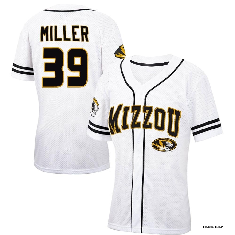 Women's Charlie Miller Missouri Tigers Replica Colosseum Free Spirited Baseball Jersey - White/Black