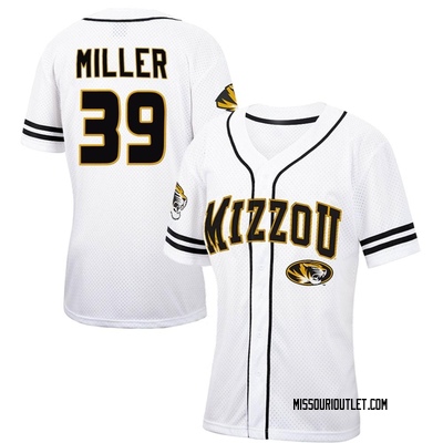 Women's Charlie Miller Missouri Tigers Replica Colosseum Free Spirited Baseball Jersey - White/Black