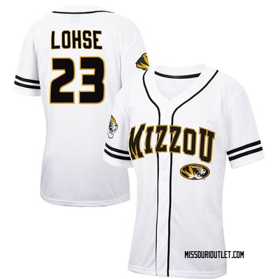 Women's Ian Lohse Missouri Tigers Replica Colosseum Free Spirited Baseball Jersey - White/Black