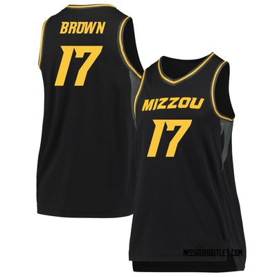 Women's JV Brown Missouri Tigers Replica Basketball Jersey - Black