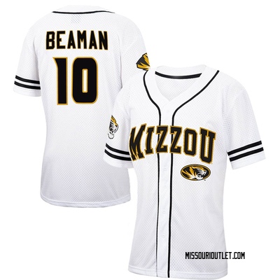 Women's Jackson Beaman Missouri Tigers Replica Colosseum Free Spirited Baseball Jersey - White/Black