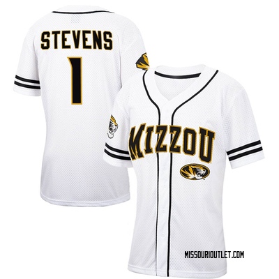 Women's Juju Stevens Missouri Tigers Replica Colosseum Free Spirited Baseball Jersey - White/Black