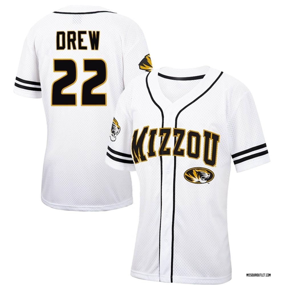 Women's Kadden Drew Missouri Tigers Replica Colosseum Free Spirited Baseball Jersey - White/Black