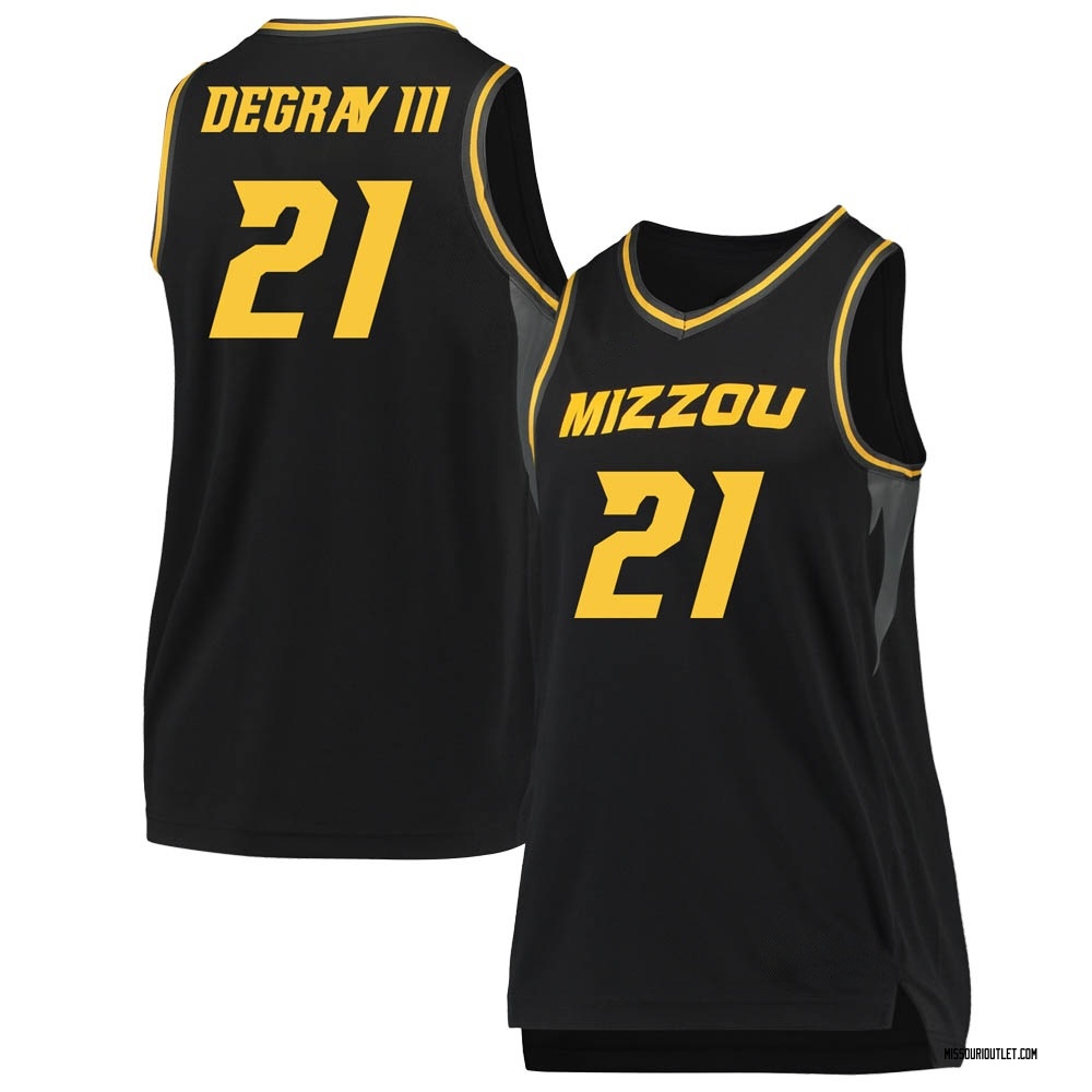 Women's Ronnie DeGray III Missouri Tigers Replica Basketball Jersey - Black