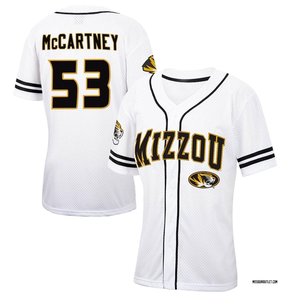 Women's Seth McCartney Missouri Tigers Replica Colosseum Free Spirited Baseball Jersey - White/Black