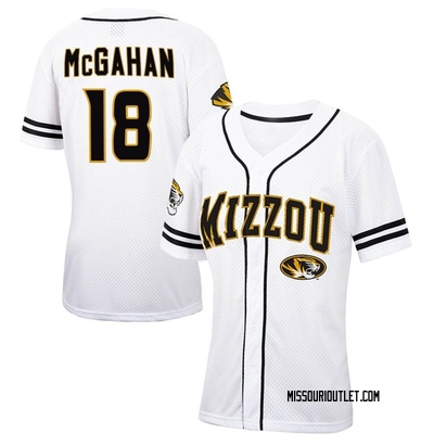 Women's Shea McGahan Missouri Tigers Replica Colosseum Free Spirited Baseball Jersey - White/Black