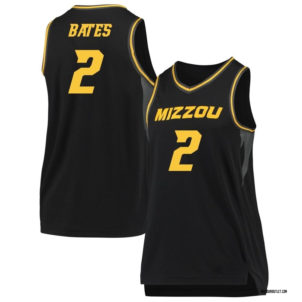Women's Tamar Bates Missouri Tigers Replica Basketball Jersey - Black