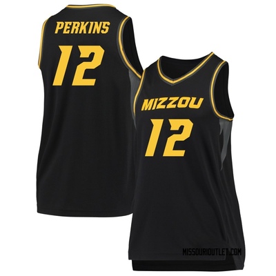 Women's Tony Perkins Missouri Tigers Replica Basketball Jersey - Black