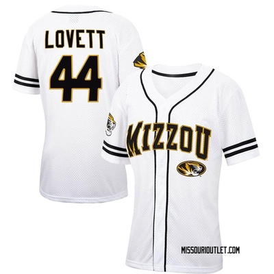 Women's Xavier Lovett Missouri Tigers Replica Colosseum Free Spirited Baseball Jersey - White/Black