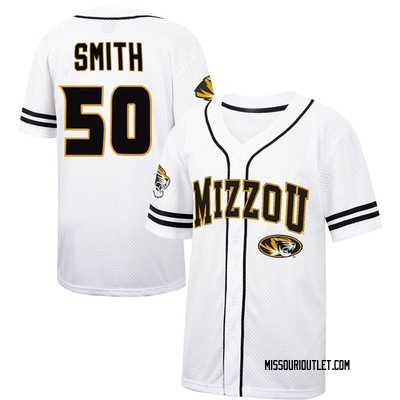 Youth Ben Smith Missouri Tigers Replica Colosseum Free Spirited Baseball Jersey - White/Black