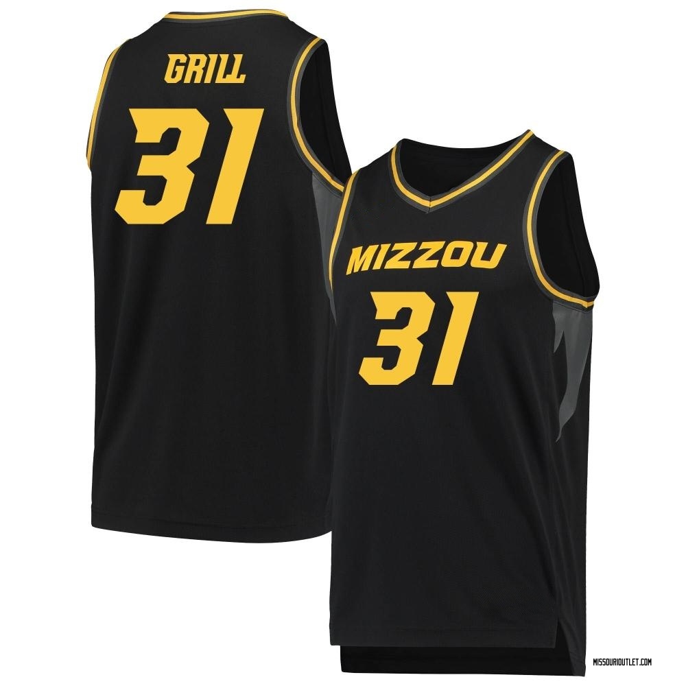 Youth Caleb Grill Missouri Tigers Replica Basketball Jersey - Black