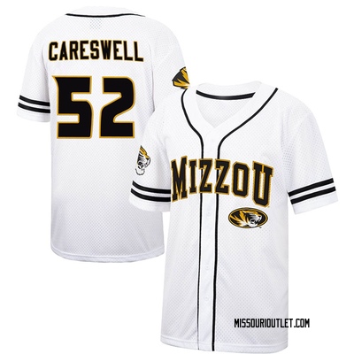 Youth Cam Careswell Missouri Tigers Replica Colosseum Free Spirited Baseball Jersey - White/Black