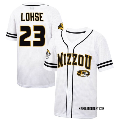Youth Ian Lohse Missouri Tigers Replica Colosseum Free Spirited Baseball Jersey - White/Black