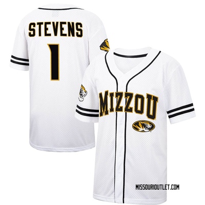 Youth Juju Stevens Missouri Tigers Replica Colosseum Free Spirited Baseball Jersey - White/Black