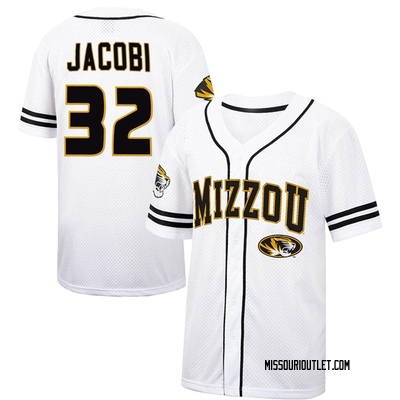 Youth Kaden Jacobi Missouri Tigers Replica Colosseum Free Spirited Baseball Jersey - White/Black
