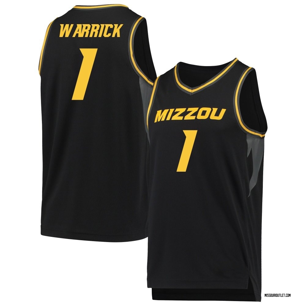 Youth Marques Warrick Missouri Tigers Replica Basketball Jersey - Black