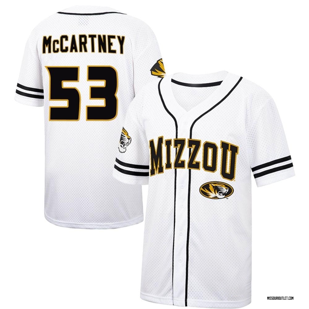 Youth Seth McCartney Missouri Tigers Replica Colosseum Free Spirited Baseball Jersey - White/Black