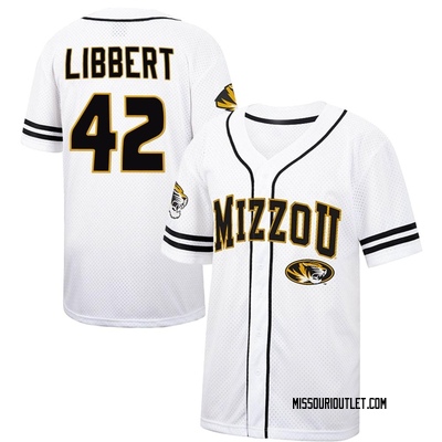 Youth Wil Libbert Missouri Tigers Replica Colosseum Free Spirited Baseball Jersey - White/Black